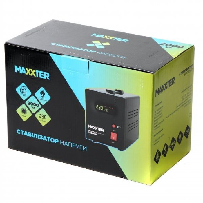 Стабілізатор напруги  Maxxter MX-AVR-S2000-01